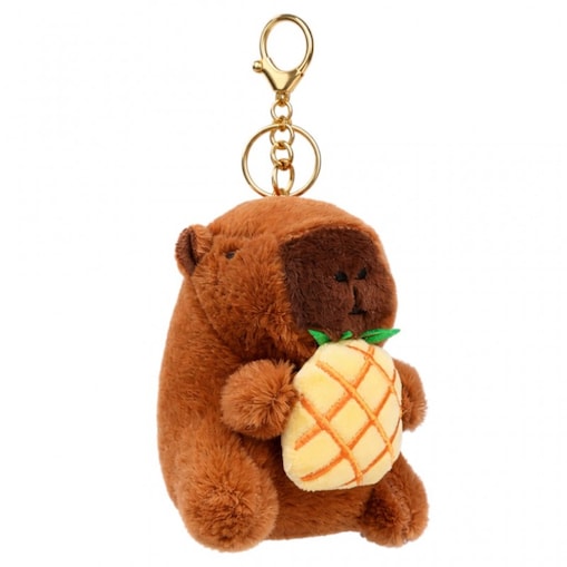 Brelok do kluczy pluszowa puchata Kapibara z ananasem BRL388