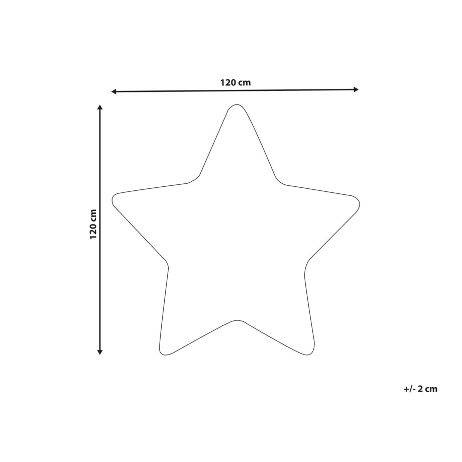 Dywan dziecięcy kształt gwiazdy 120 x 120 cm biały SIRIUS