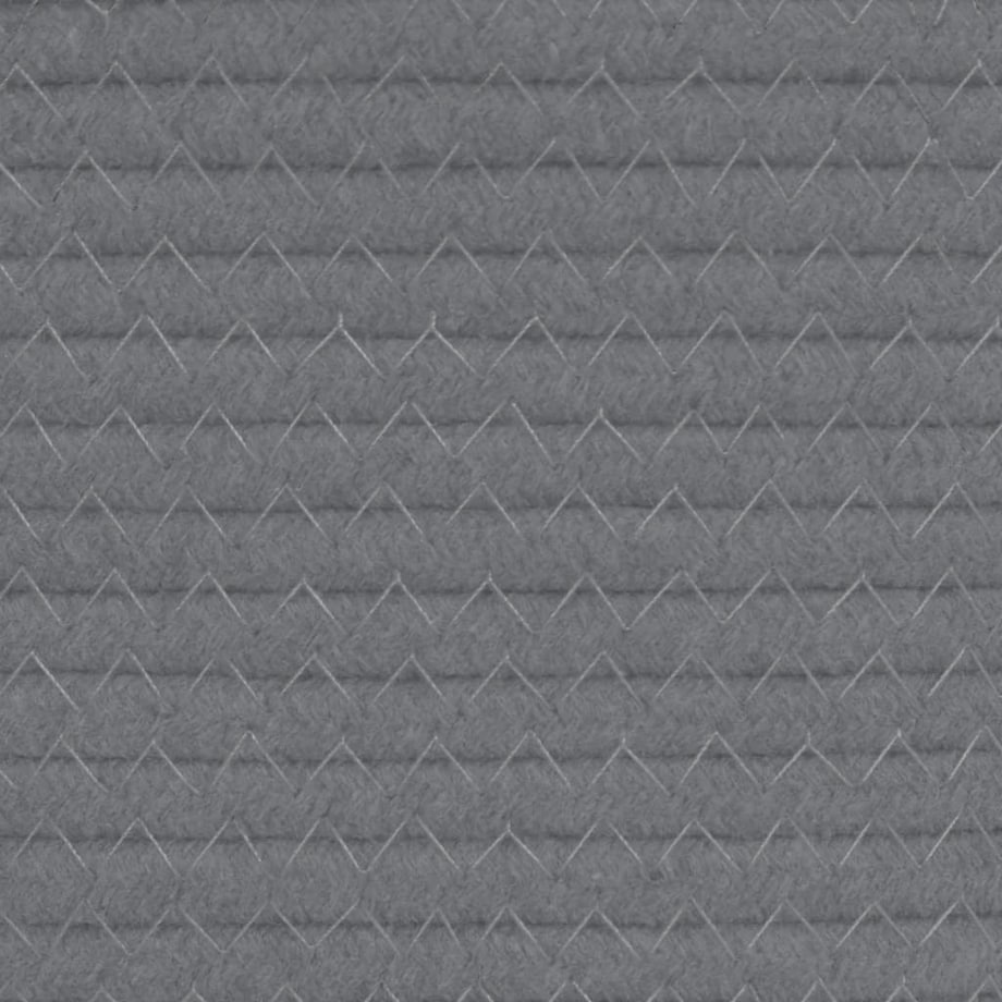 vidaXL Kosz do przechowywania, szaro-biały, Ø38x46 cm, bawełna