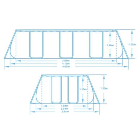 Basen stelażowy ogrodowy 412x201x122 Bestway 11w1
