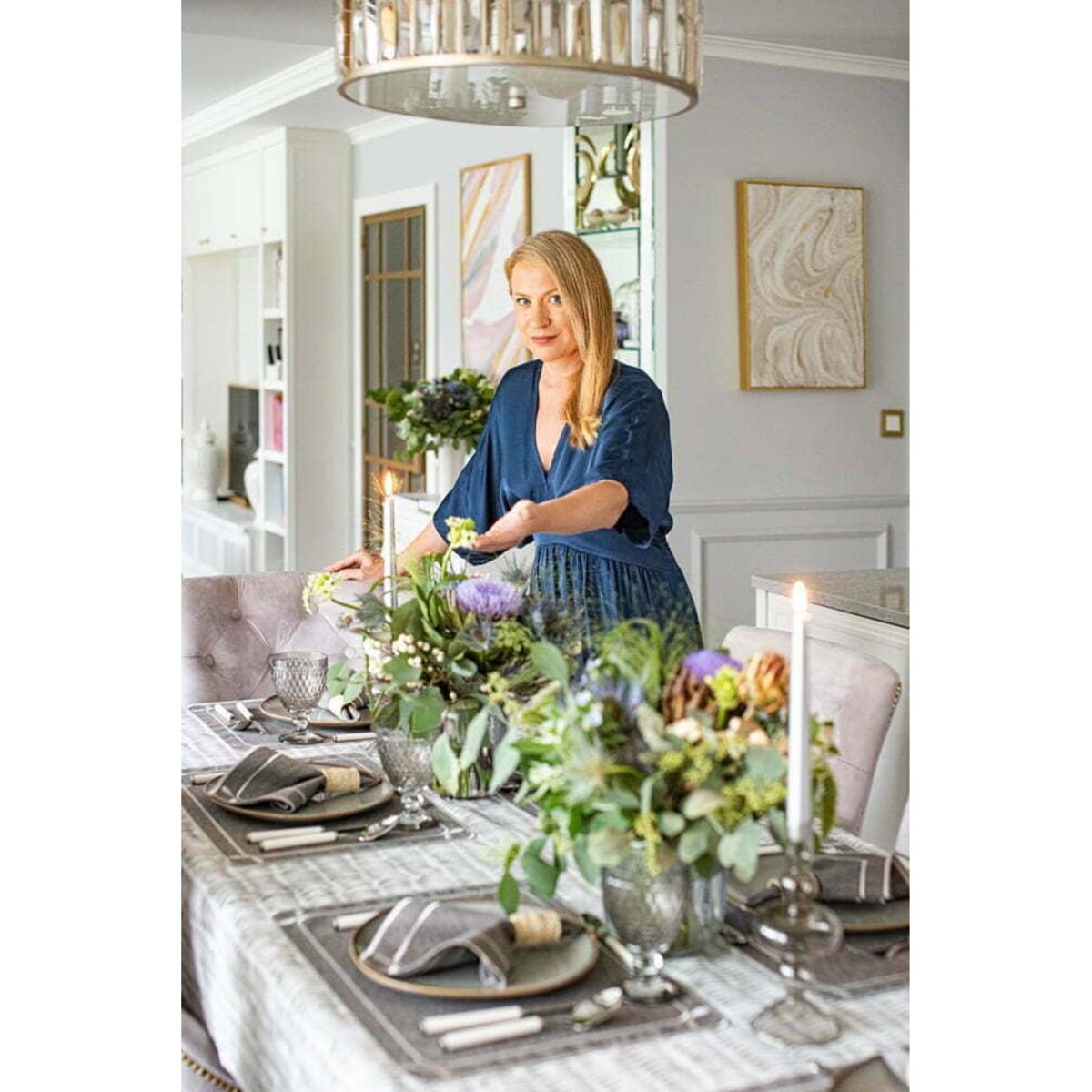 Haftowane podkładki Dragonfly - 4 sztuki