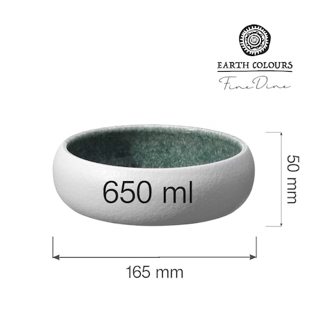 Miska Goro White Green 165mm