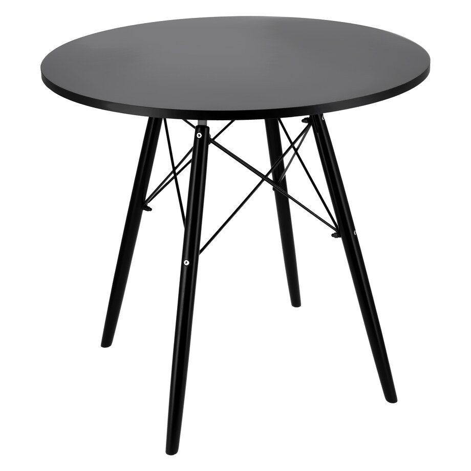 Nowoczesny Skandynawski Czarny Okrągły Stół do Jadalni