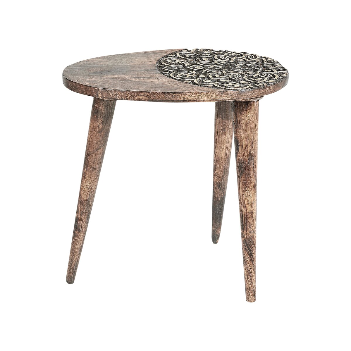 Zestaw 2 stolików pomocniczych KHETUA Drewno mango Brązowy