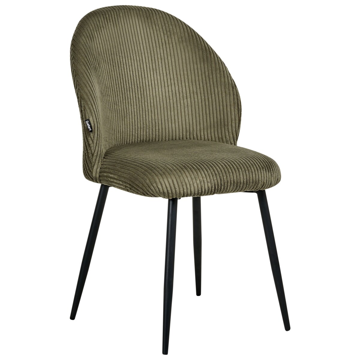 Zestaw 2 krzeseł do jadalni ELOY Sztruks Ciemnozielony