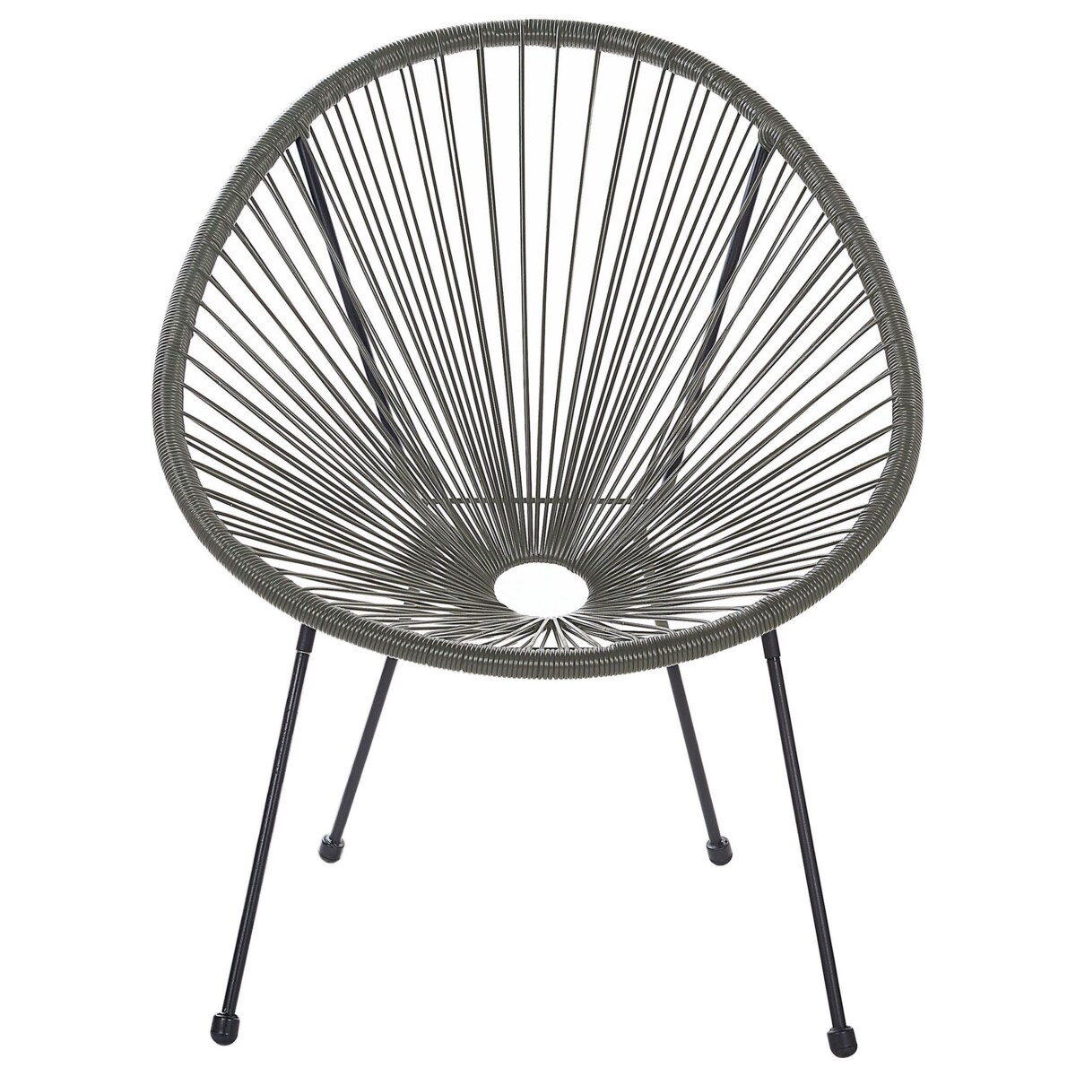 Zestaw 2 krzeseł z technorattanu szary ACAPULCO II