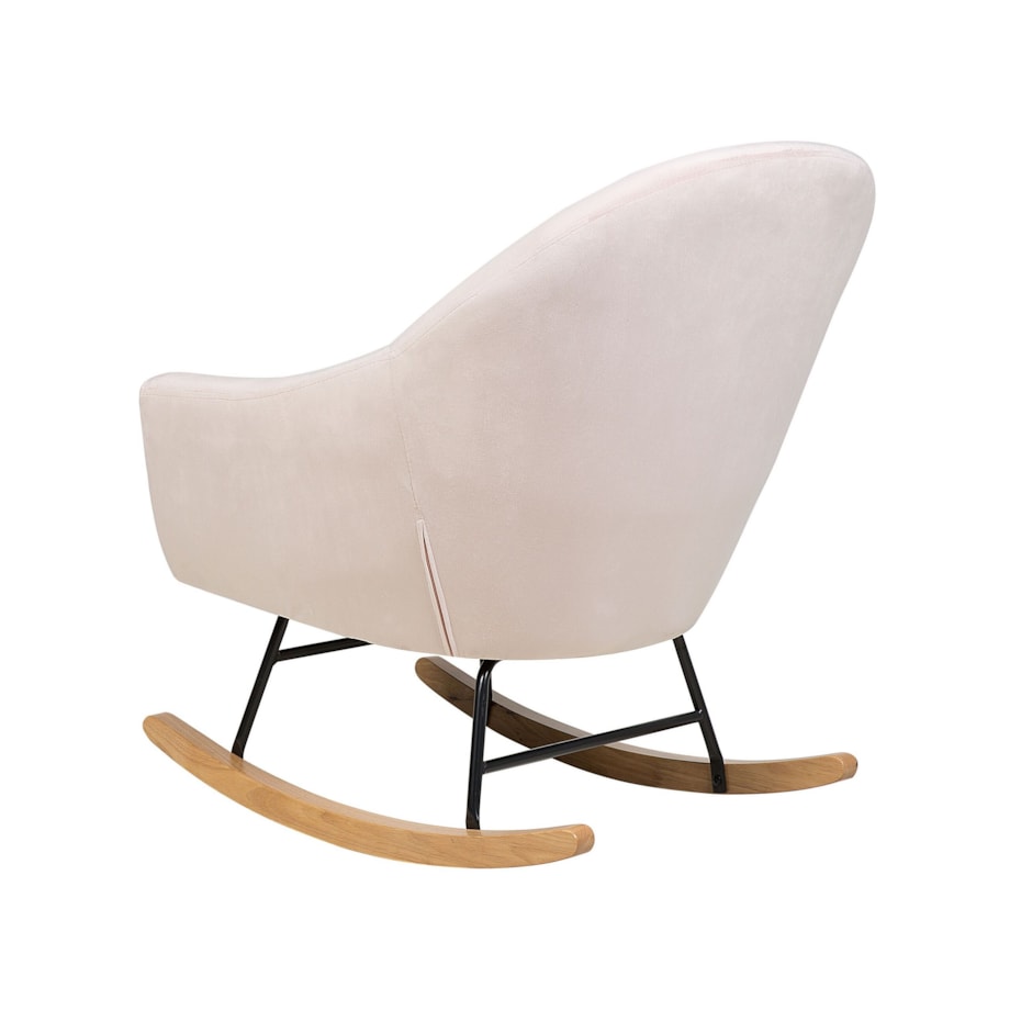 Fotel bujany welurowy różowy OXIE