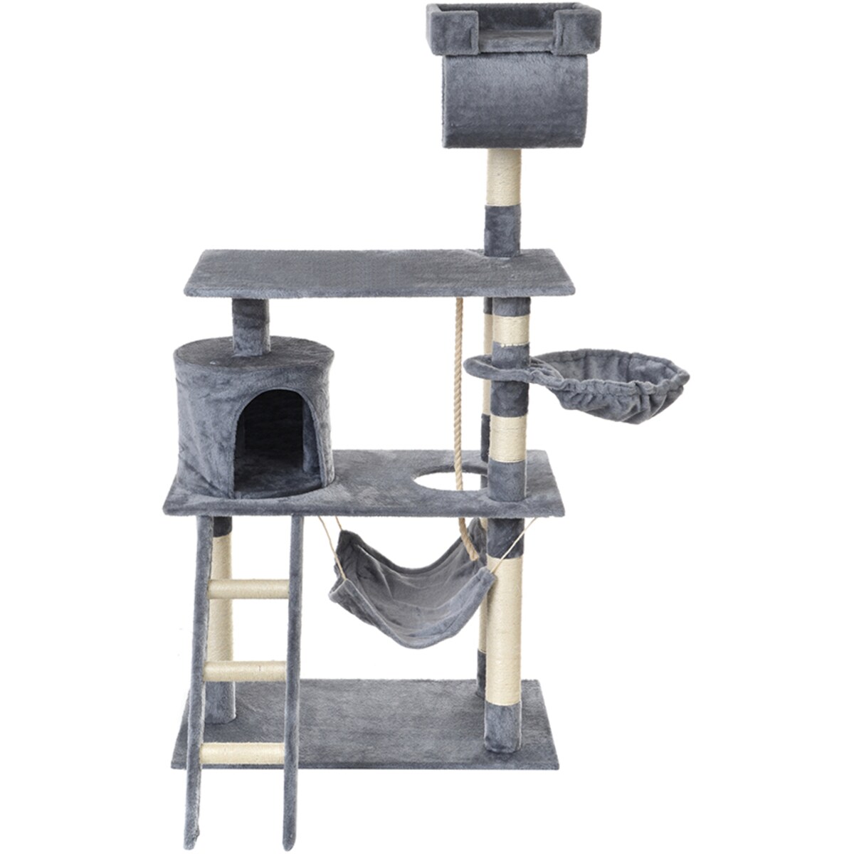 Drapak dla kota wieża legowisko domek z hamakiem 141 cm Funfit