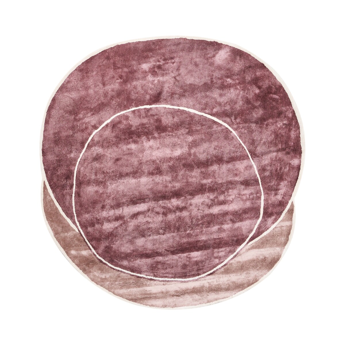 Dywan KANRACH Różowy 200 x 200 cm Wiskoza