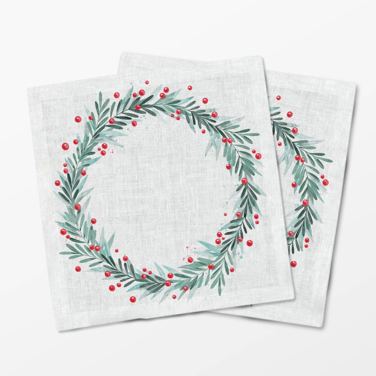 Serwetki świąteczne - Świąteczny wieniec (2 szt.)