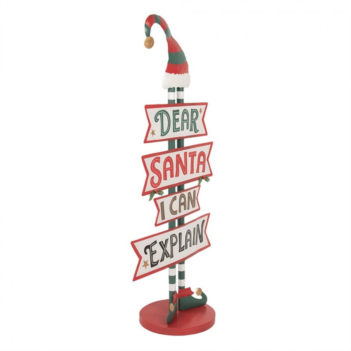 Znak drogowy - dekoracja świąteczna Dear Santa 106 cm