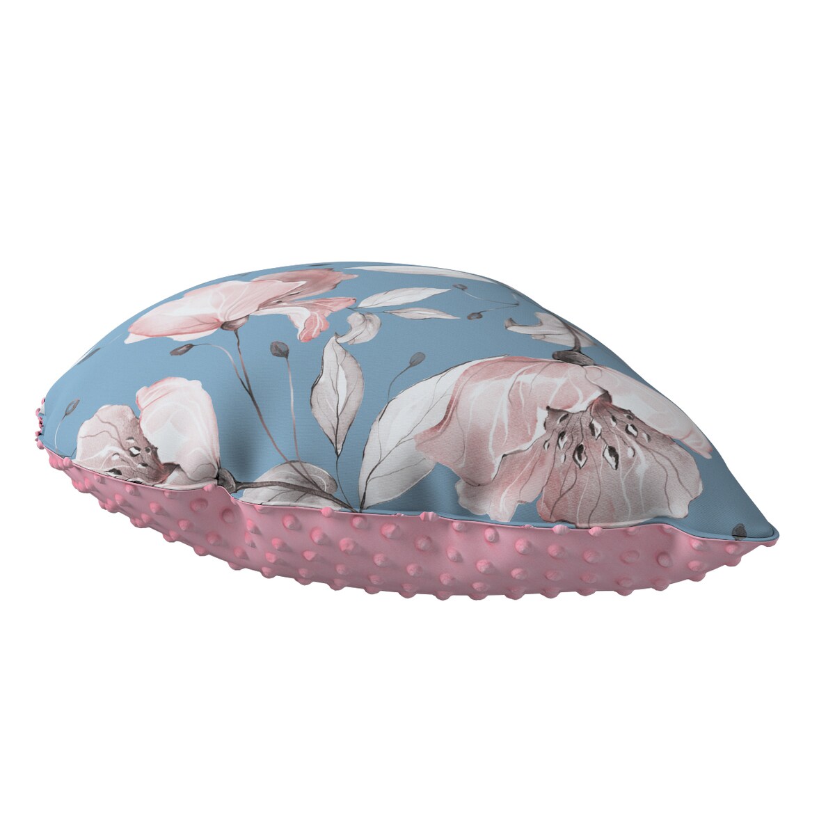 Poduszka Sweet Drop z minky, niebiesko-różowy, 55x15x35cm, Magic Collection