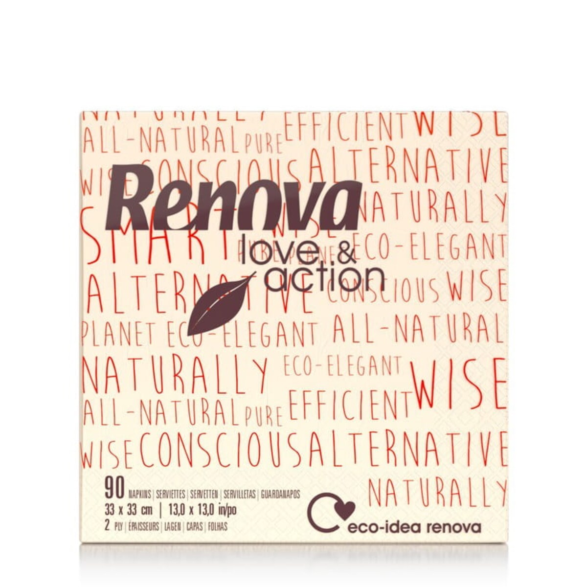 Serwetki Renova Love&Action 90szt 33x33cm