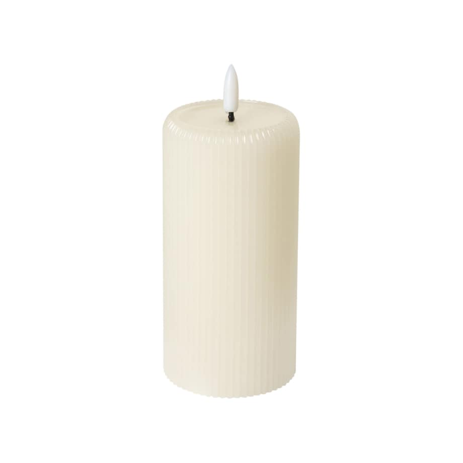 Zestaw 6 świec LED NOISETTE 10/16 cm Złamana biel