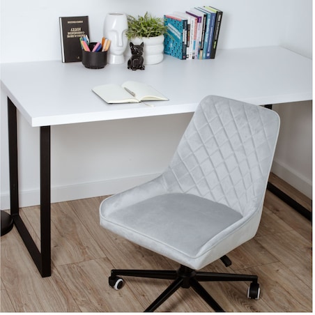 Fotel biurowy krzesło obrotowe regulowane szare do biurka