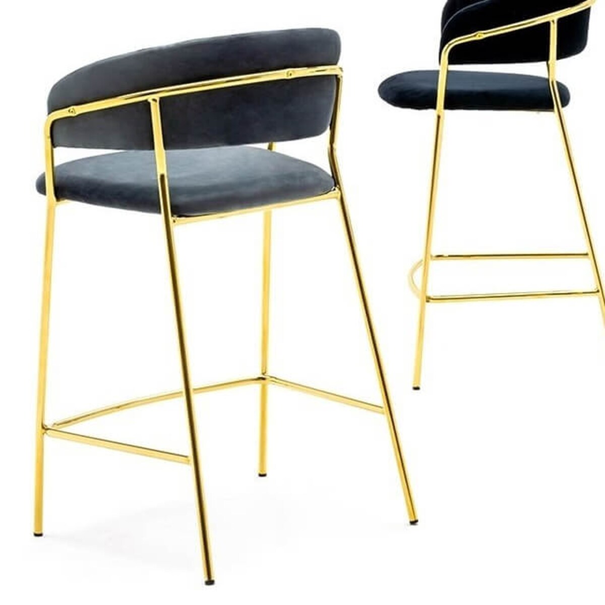 Barowe krzesło kuchenne Margo KH1201100129.11 King Home ciemnoszare, King Home