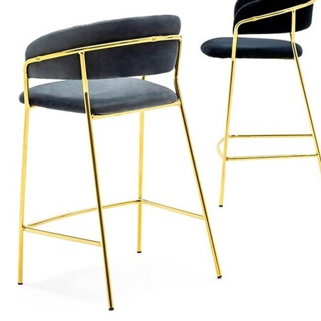 Barowe krzesło kuchenne Margo KH1201100129.11 King Home ciemnoszare, King Home