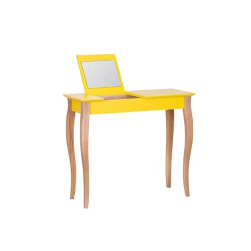 Toaletka z lustrem LILLO 85 cm żółta