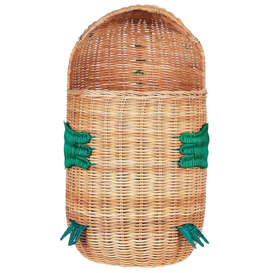 Kosz pleciony smok rattanowy naturalny CRADOCK