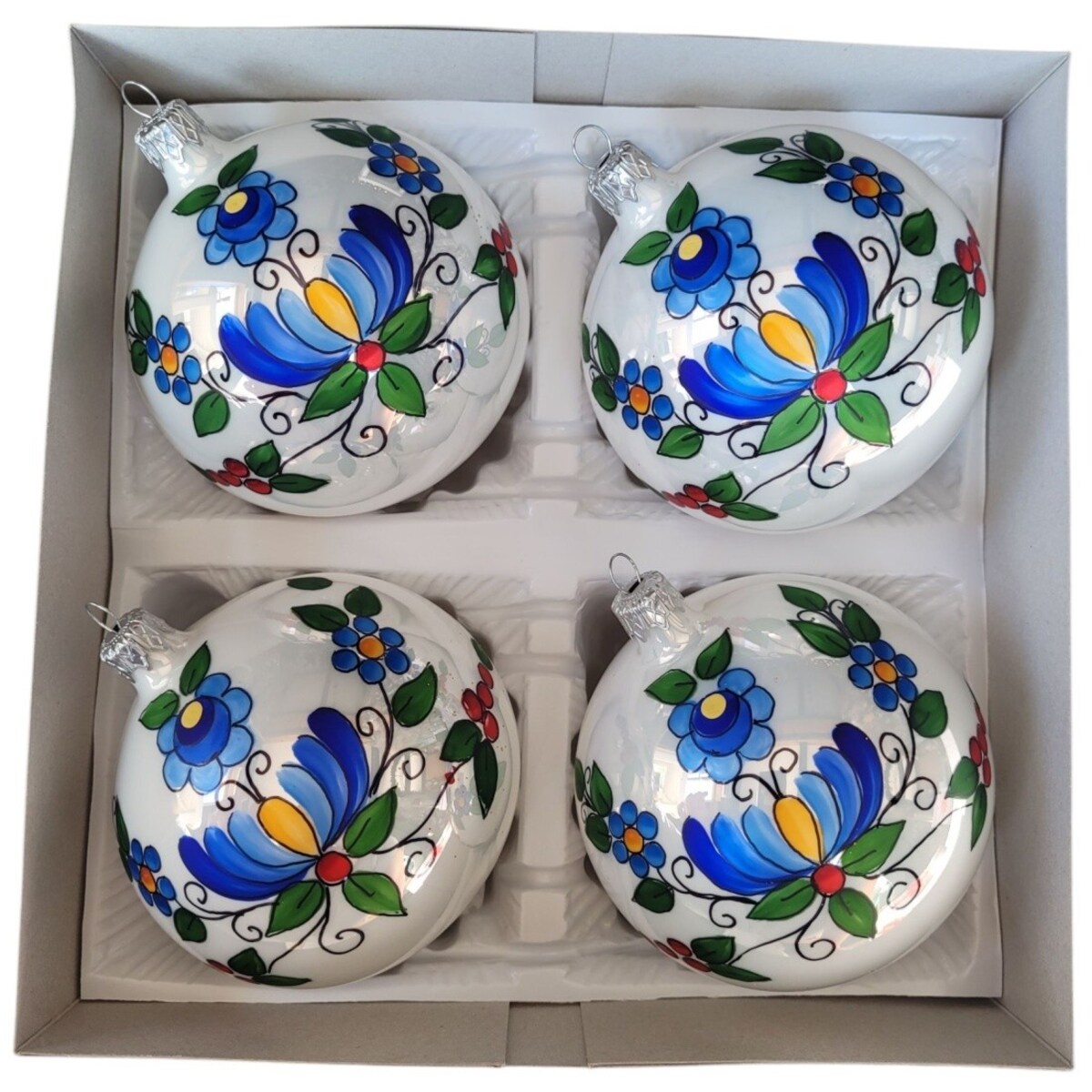 Bombka szklana 4 szt. Ø 100 mm DISEGNI