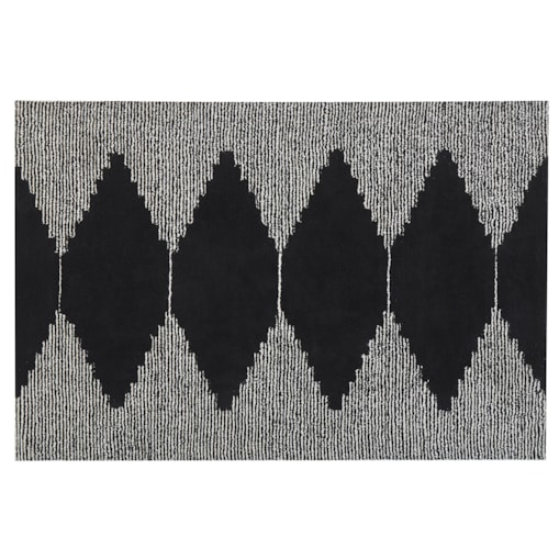 Dywan bawełniany 140 x 200 cm czarno-biały BATHINDA
