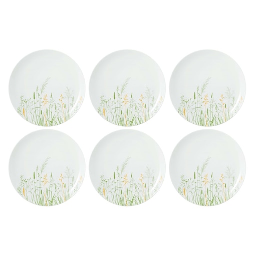 SELTMANN MEADOW GRASSES GREEN Zestaw 6 talerzy obiadowych 27.5 cm
