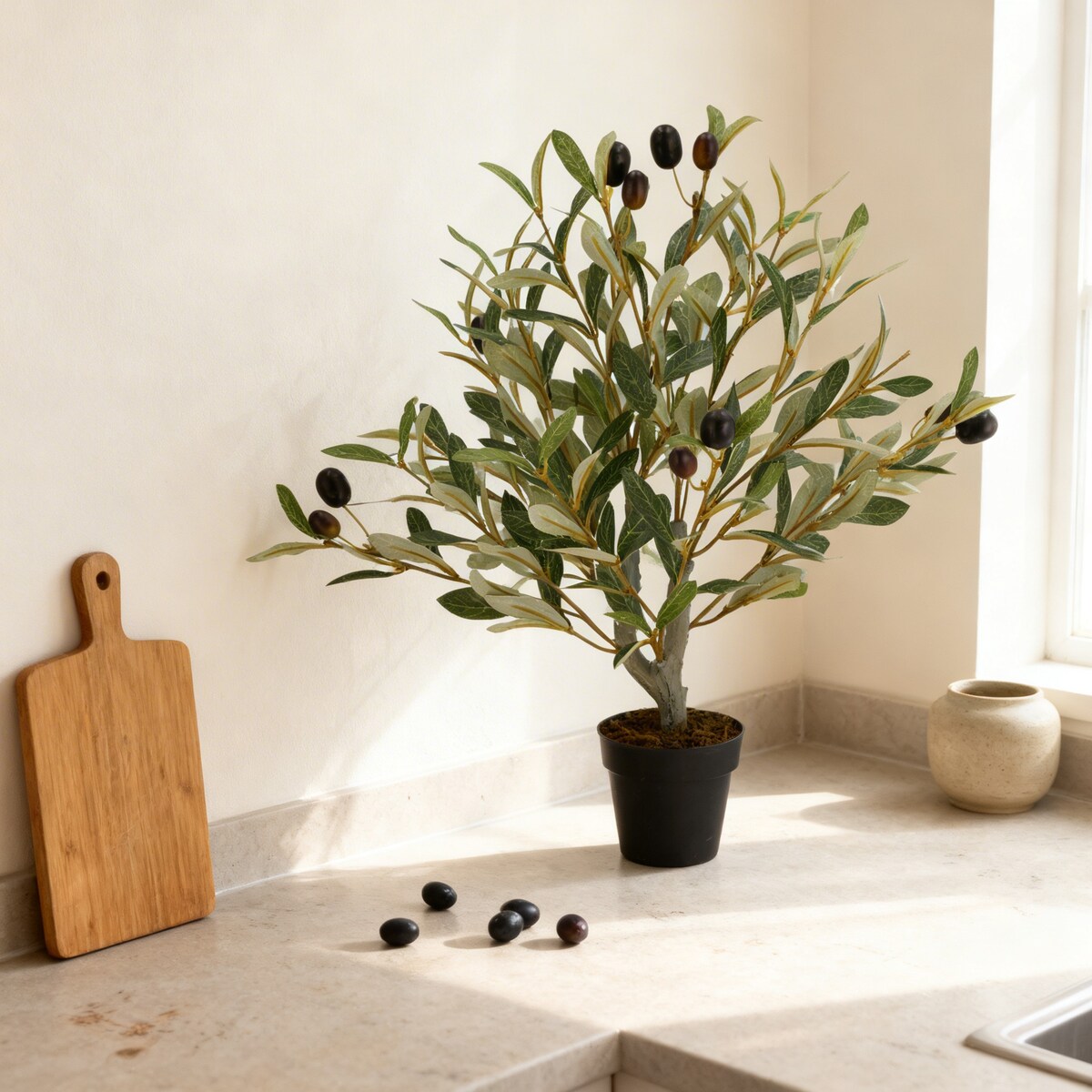 Drzewko OLIWNE sztuczne ROŚLINA kwiat JAK ŻYWE dekoracyjne ZIELONE w donicy