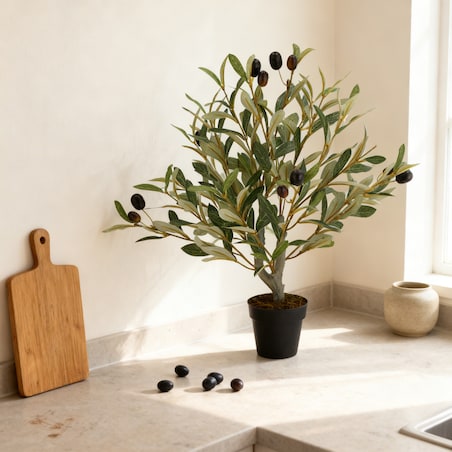 Drzewko OLIWNE sztuczne ROŚLINA kwiat JAK ŻYWE dekoracyjne ZIELONE w donicy