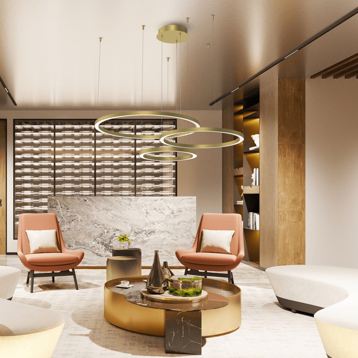 Lampa wisząca Galaxia ML8790 LED 85W nad stół złota