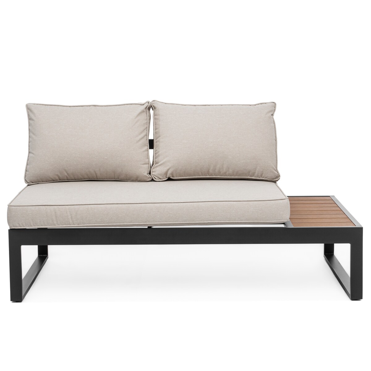 MEBLE OGRODOWE ALUMINIOWE NAROŻNIK NICEA BEŻOWO GRAFITOWA PRAWA