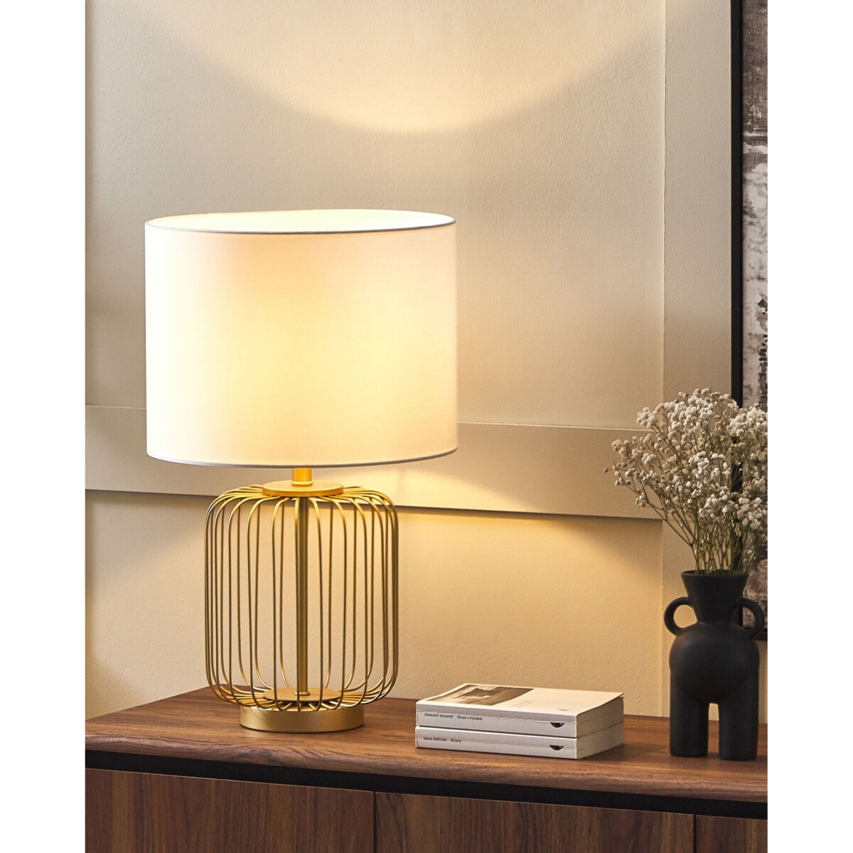 Lampa stołowa THOUET Metal Złoty