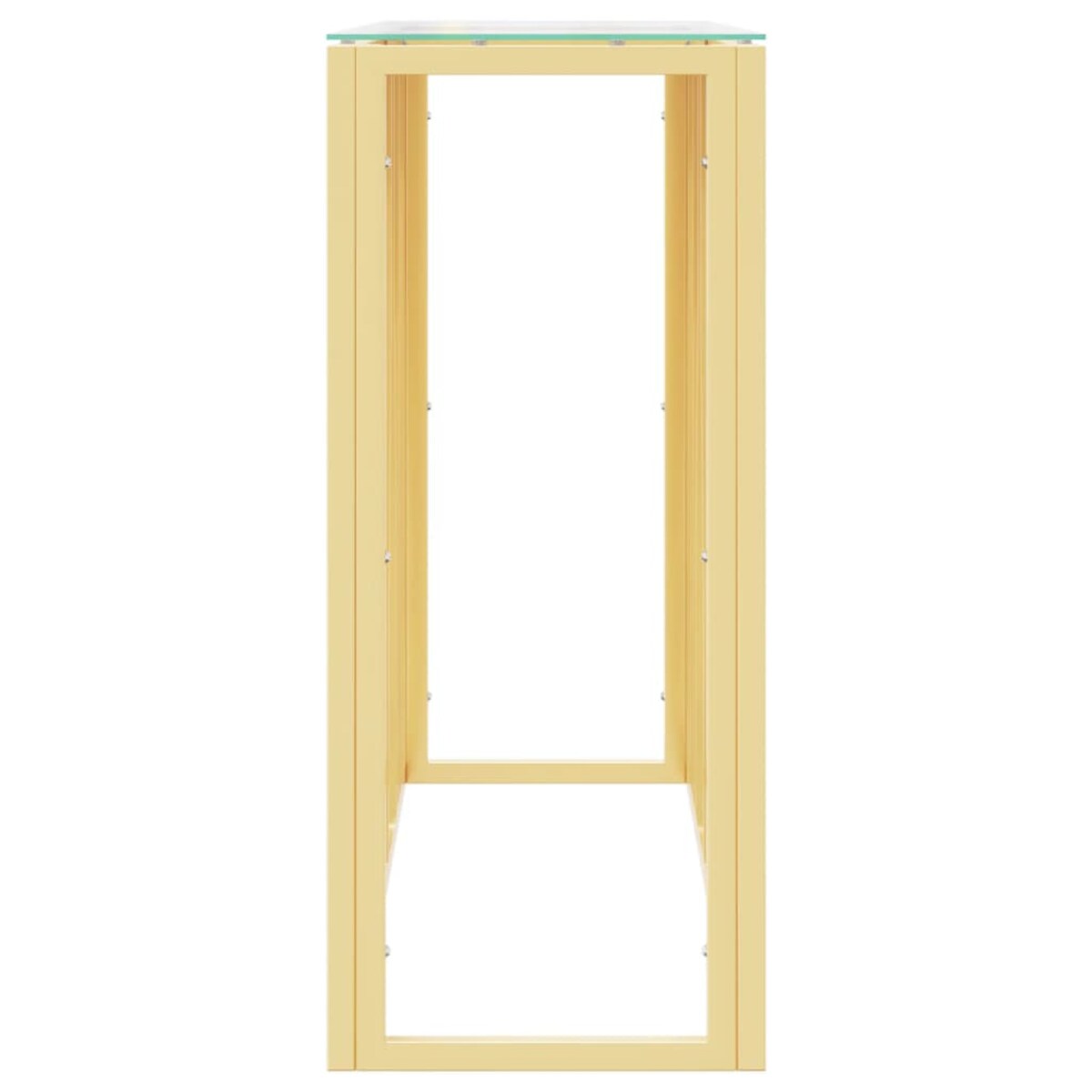 vidaXL Stolik konsolowy, 110x30x70 cm, stal nierdzewna i szkło