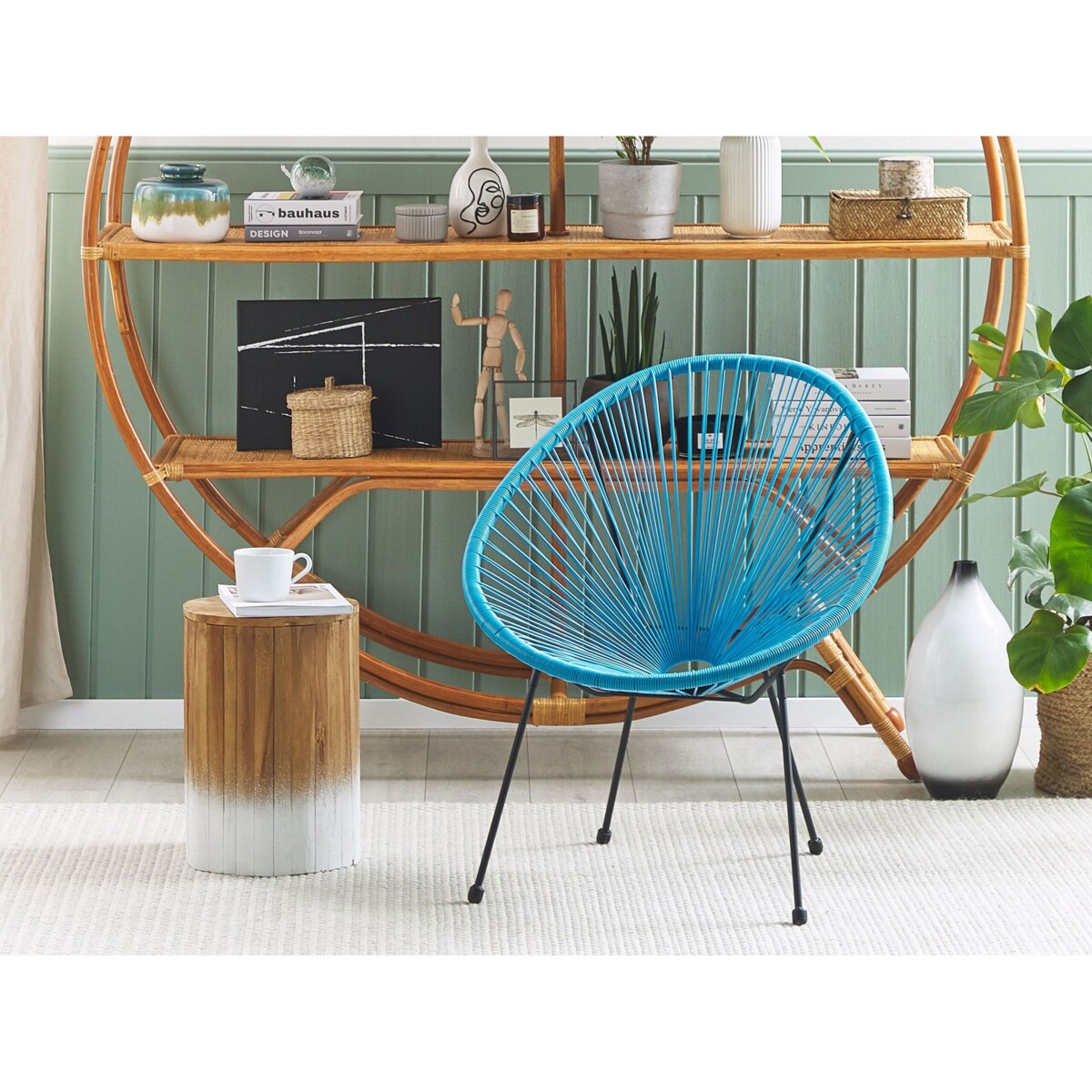 Krzesło z technorattanu niebieskie ACAPULCO II