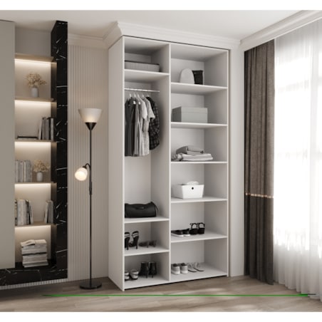 Szafa trzydrzwiowa Como 3 120 gł.50 biały+czarny