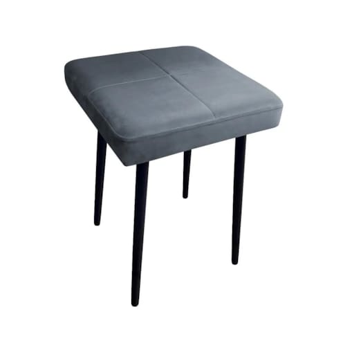 Taboret SQUARE BL VELVET ciemno szary