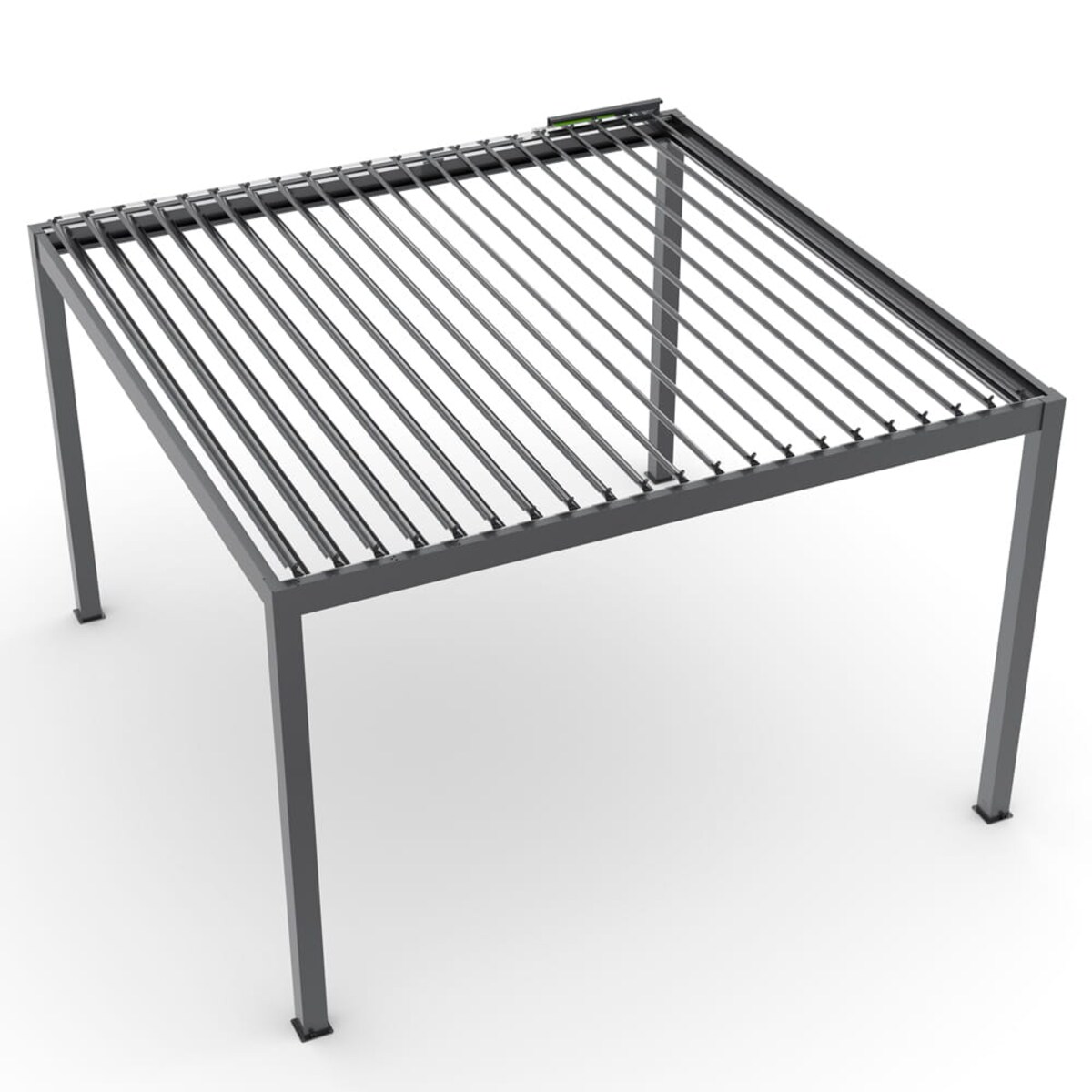 Pergola ogrodowa elektryczna 4x4x2.5m aluminiowa LED antracyt