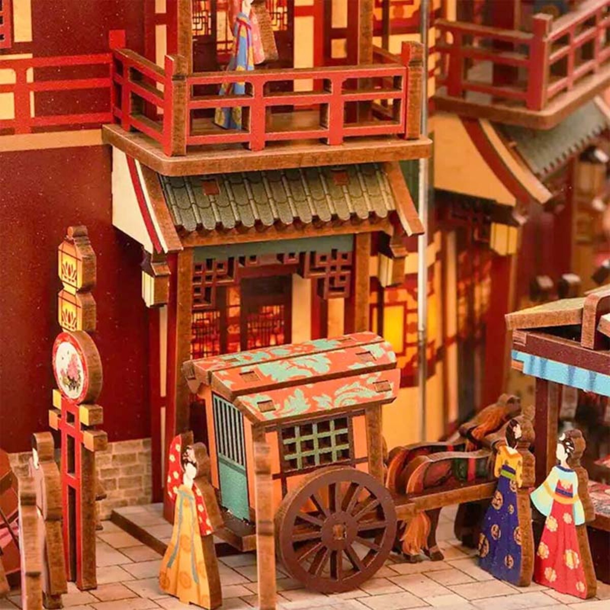 Miniaturowy domek Book Nook - Bankiet Dynastii Tang - Tonecheer