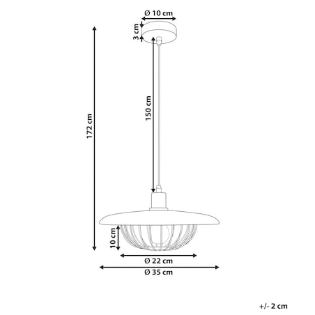 Lampa wisząca TORDILLO Metal Złoty