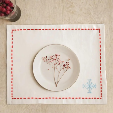 Podkładki świąteczne - Minimalistyczna śnieżynka