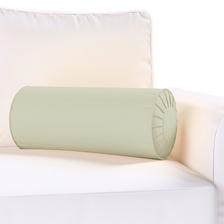 Poduszka wałek z zakładkami, jasna oliwka, Ø20 x 50 cm, Loneta