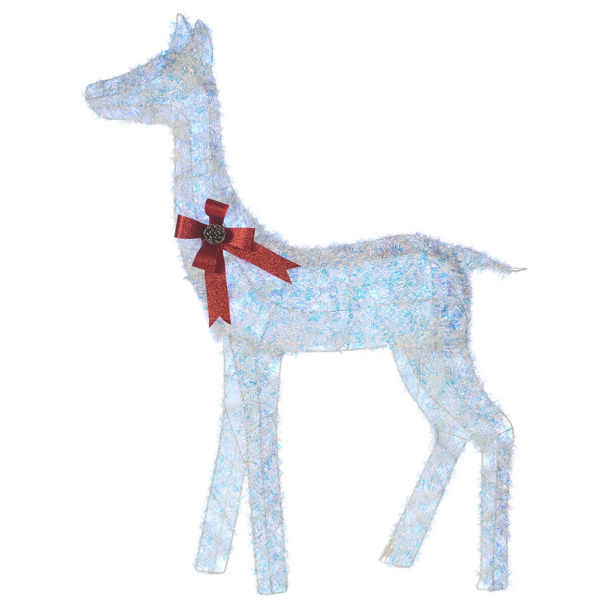 Dekoracja ogrodowa LED AURENNE Jelonek 110 cm Biały