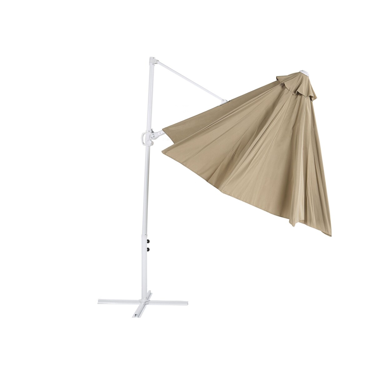 Parasol ogrodowy ⌀ 295 cm szarobeżowy z białym SAVONA II