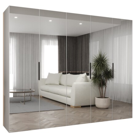 Szafa uchylna otwierana MARBELLA 3 250 wys. 202 cm Biały + u. Czarny