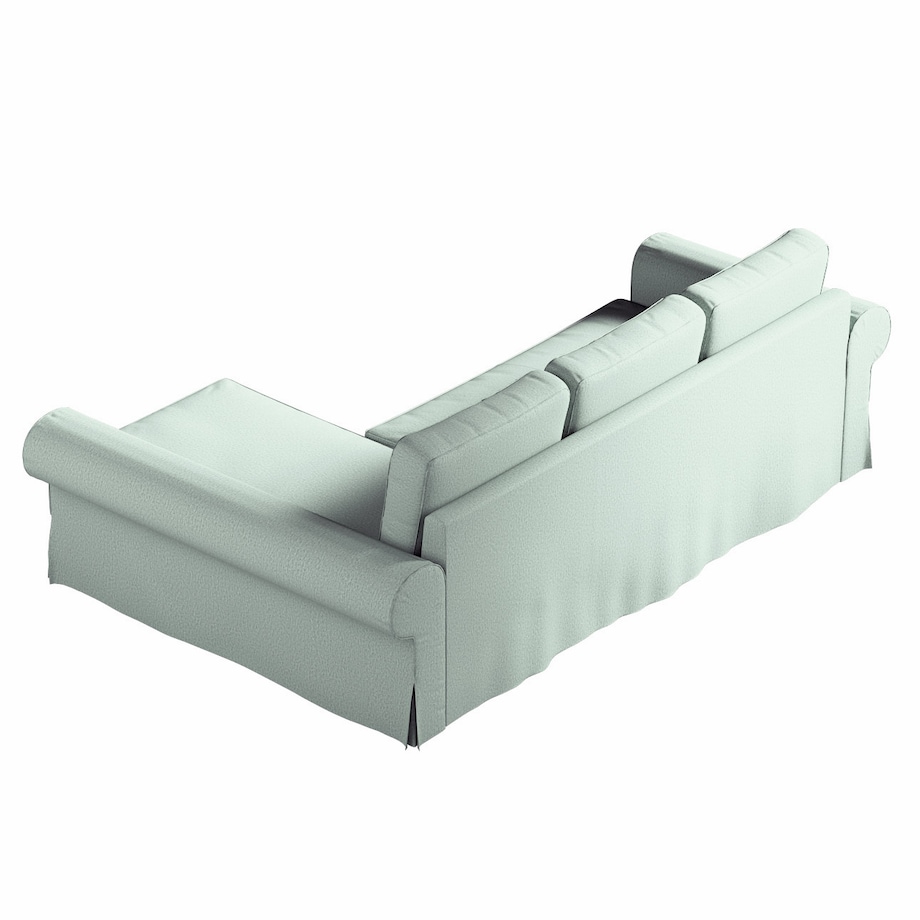 Pokrowiec na sofę Backabro rozkładaną z leżanką, beżowo-eukaliptusowy, 248 x 88/150 x 71 cm, Madrid