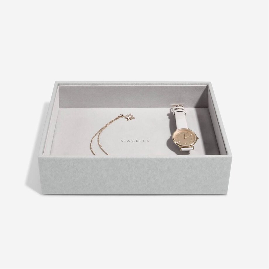 Szkatułka na biżuterię Stackers open classic kamienna szarość