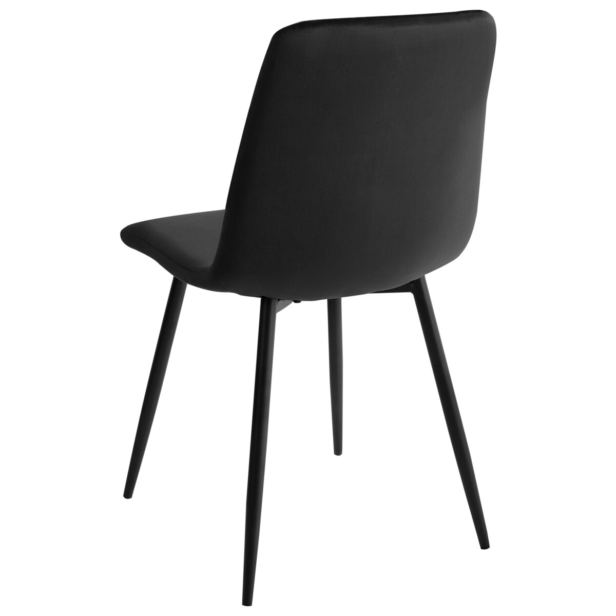 Zestaw 4 krzeseł do jadalni HAVRE Welur Czarny