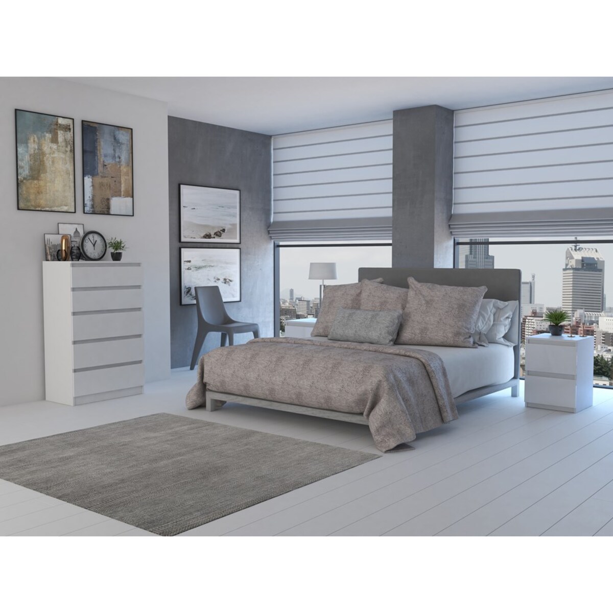 Szafka nocna Malwa M2 BIAŁY 2 sztuki