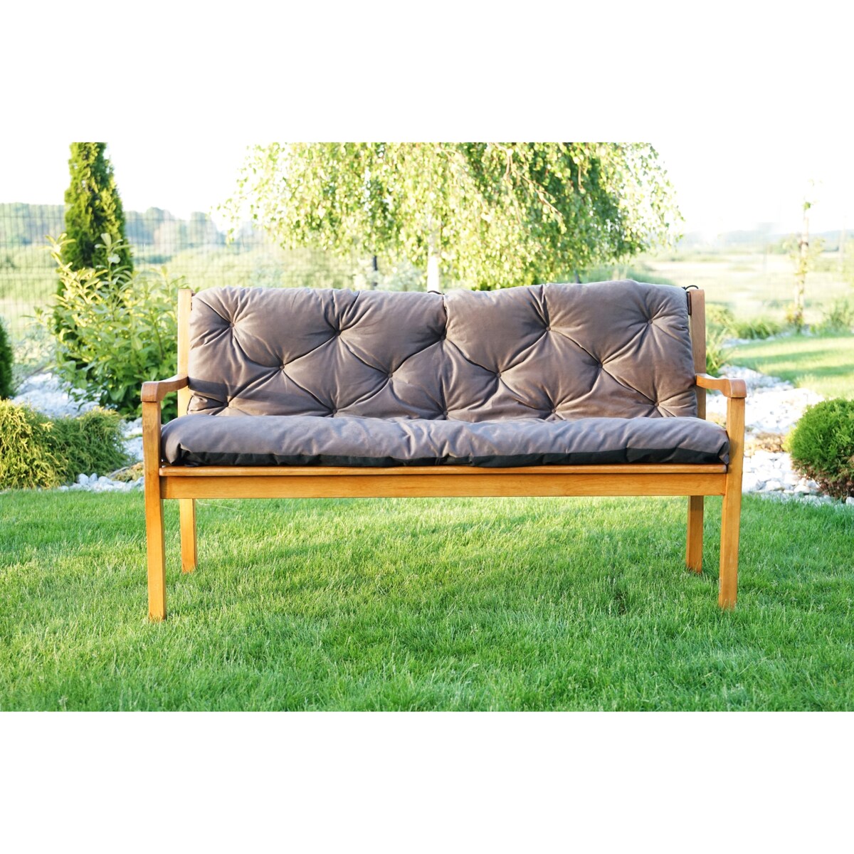 Poduszki na meble ogrodowe z oparciem, 120x60x50 cm, Brąz