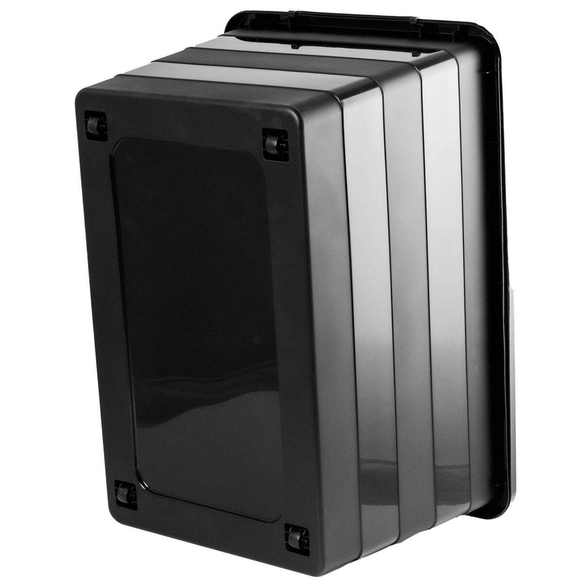 Pojemnik Plastikowy Pudełko Plastikowe Z Pokrywką Na Kółkach Box Czarny 55L