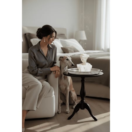 Świeca sojowa Artemis w formie dekoracyjnego popiersia – elegancka rzeźba do wnętrz